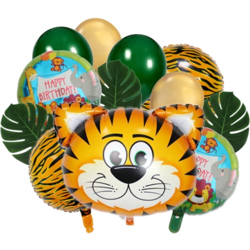 DIWULI Tiger Luftballon Set - Happy Birthday Dschungel Deko von DIWULI