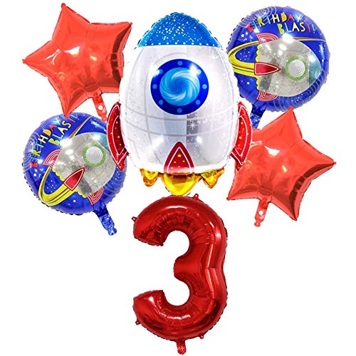 DIWULI Weltraum Geburtstag 3 Jahre Ballon Set - Luftballons von DIWULI