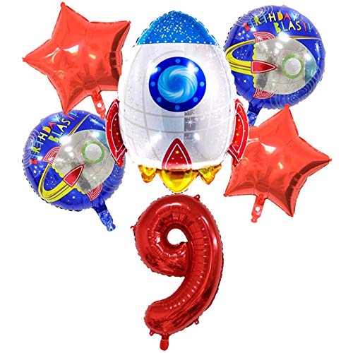 DIWULI Weltraum Geburtstag 9 Jahre Ballon Set - Luftballons von DIWULI