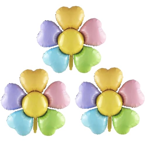 DIWULI XXL Blumen Ballon-Set 3 Stück - Bunte Flower Party von DIWULI