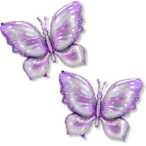 DIWULI XXL Schmetterling Ballons 2 Stück Lila von DIWULI