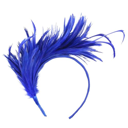 1 Stück Feder-Stirnband, bunte Feder-Haar-Accessoires, 1920er-Jahre-Haar-Accessoires für Damen, Feder-Stirnband, Cosplay-Kostüm-Zubehör, Oster-Karneval-Party-Kopfschmuck, Hochzeitsfeier (Blau) von DIXIOUJAI