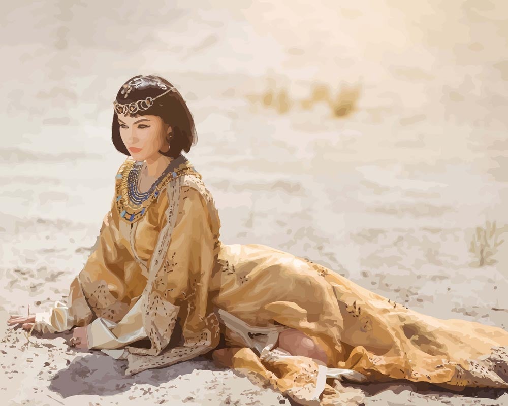 Malen nach Zahlen - Ägyptische Cleopatra, mit Rahmen Malen nach Zahlen - Ägyptische Cleopatra, mit Rahmen von DIY - Malen nach Zahlen