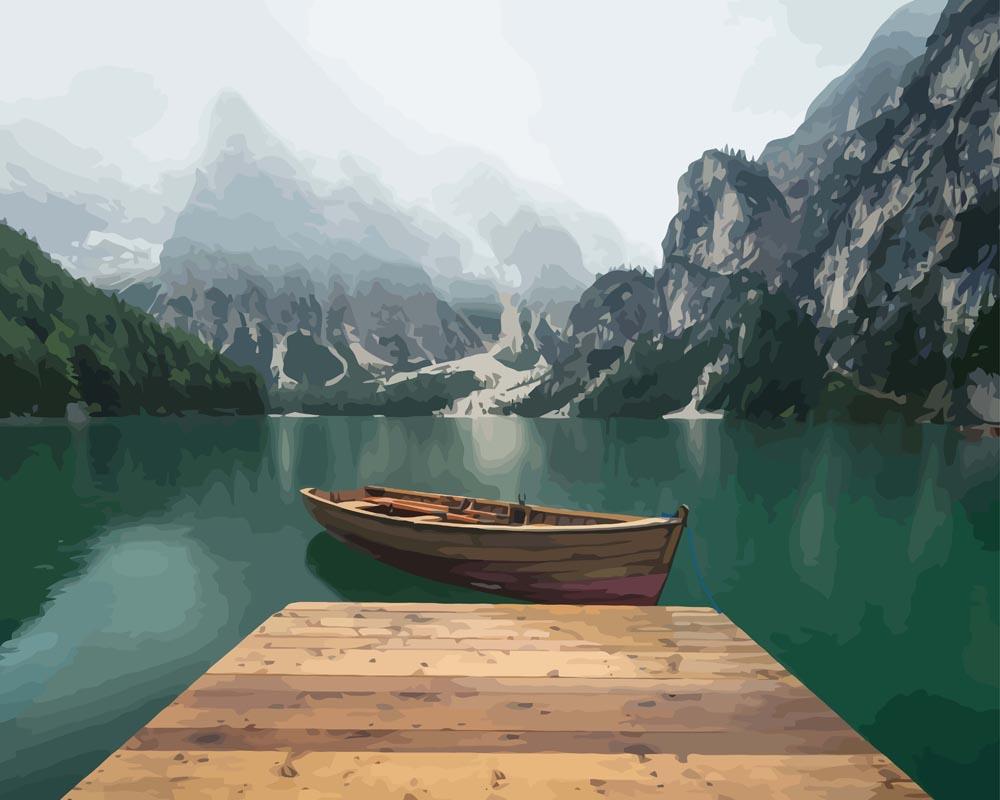 Malen nach Zahlen - Berge und See in den Dolomiten, mit Rahmen Malen nach Zahlen - Berge und See in den Dolomiten, mit Rahmen von DIY - Malen nach Zahlen