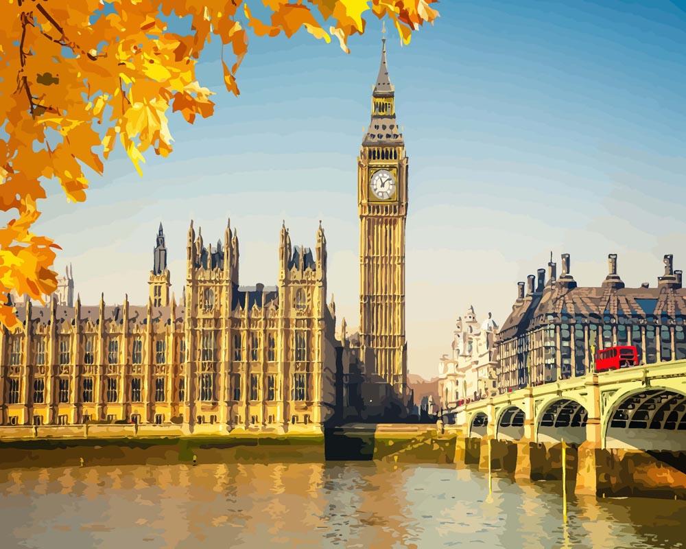 Malen nach Zahlen - Big-Ben-in-London, mit Rahmen Malen nach Zahlen - Big-Ben-in-London, mit Rahmen von DIY - Malen nach Zahlen