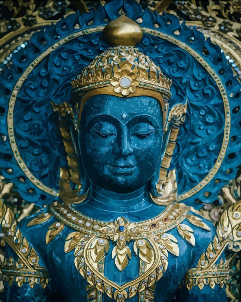 Malen nach Zahlen - Blaue und Goldene Buddha Statue, ohne Rahmen Malen nach Zahlen - Blaue und Goldene Buddha Statue, ohne Rahmen von DIY - Malen nach Zahlen