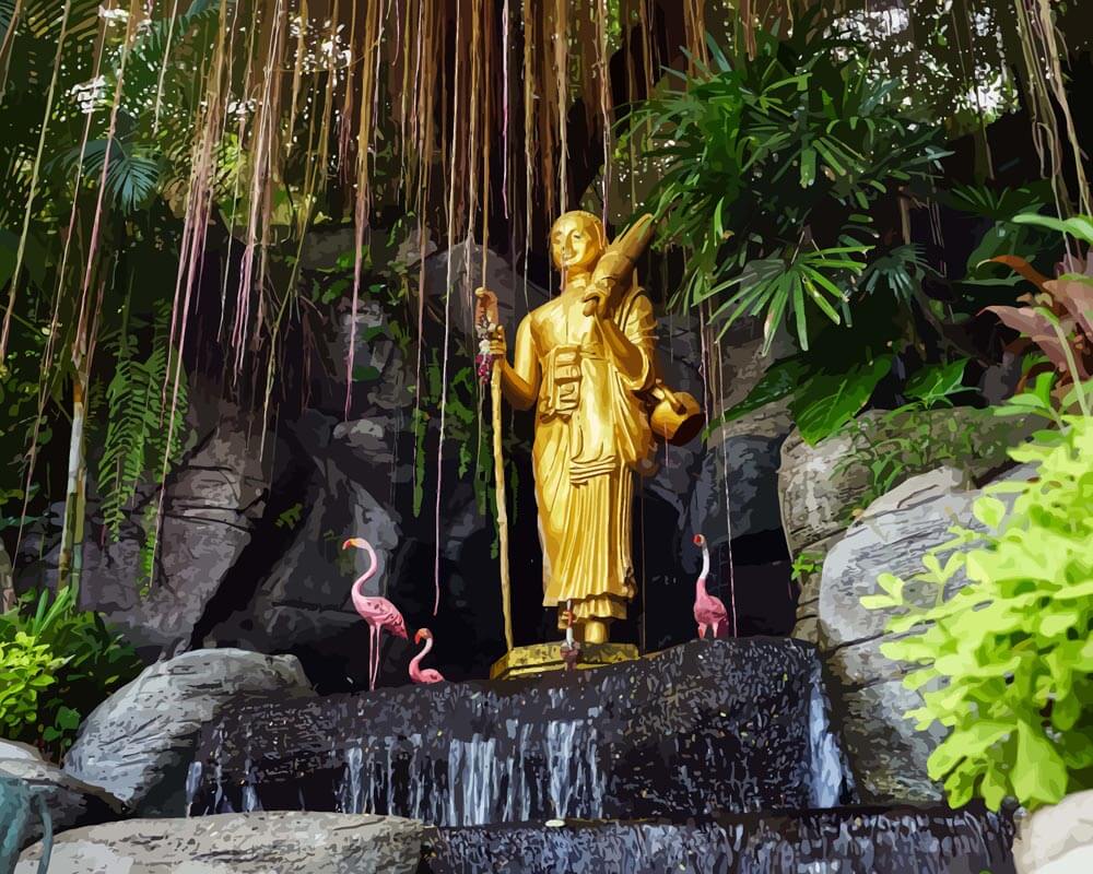 Malen nach Zahlen - Buddha Statue in Bangkok, mit Rahmen von DIY - Malen nach Zahlen