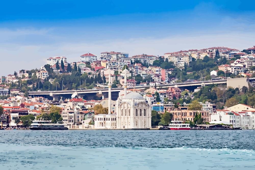 Malen nach Zahlen - Dolmabahce Moschee in Istanbul - Türkei, mit Rahmen Malen nach Zahlen - Dolmabahce Moschee in Istanbul - Türkei, mit Rahmen von DIY - Malen nach Zahlen