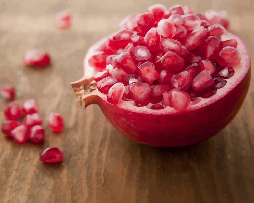 Malen nach Zahlen - Granatapfel, mit Rahmen von DIY - Malen nach Zahlen