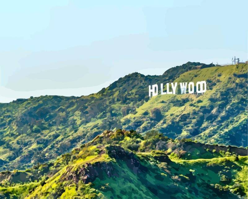 Malen nach Zahlen - Hollywood Hills, mit Rahmen von DIY - Malen nach Zahlen