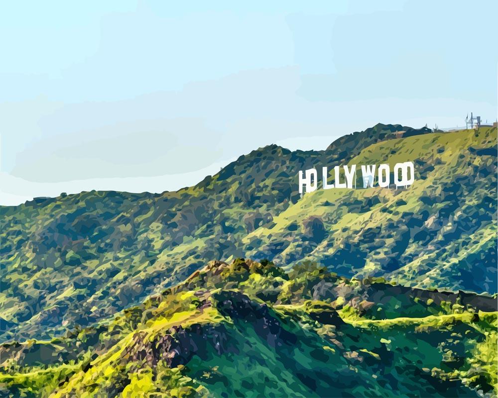 Malen nach Zahlen - Hollywood Hills, ohne Rahmen von DIY - Malen nach Zahlen