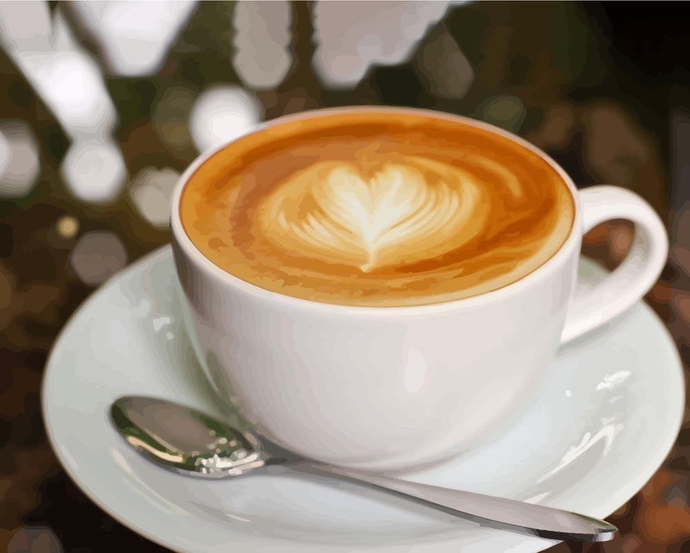 Malen nach Zahlen - Kaffee mit Herz, mit Rahmen Malen nach Zahlen - Kaffee mit Herz, mit Rahmen von DIY - Malen nach Zahlen