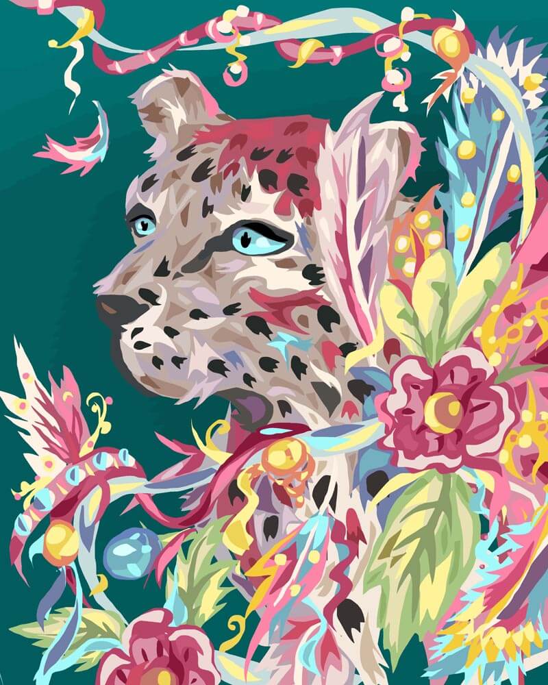 Malen nach Zahlen - Kunst des Jaguars, mit Rahmen von DIY - Malen nach Zahlen