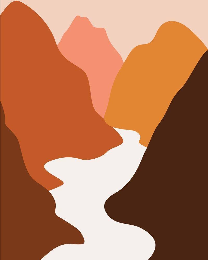 Malen nach Zahlen - Landschaft Illustration 12, ohne Rahmen von DIY - Malen nach Zahlen