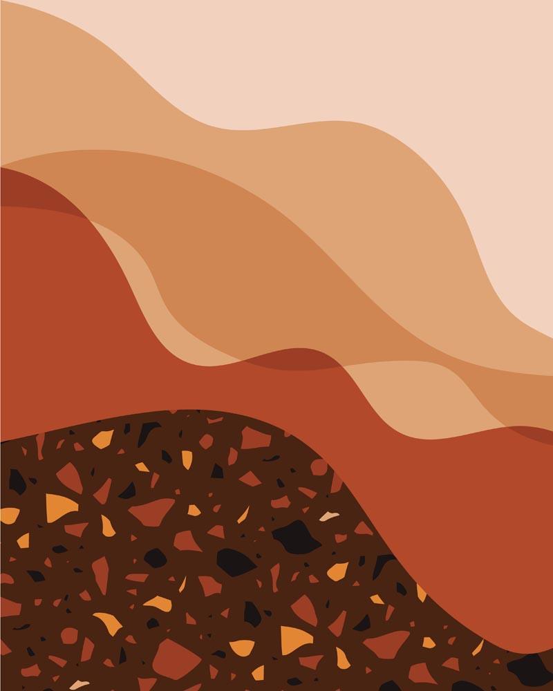 Malen nach Zahlen - Landschaft Illustration 17, ohne Rahmen von DIY - Malen nach Zahlen
