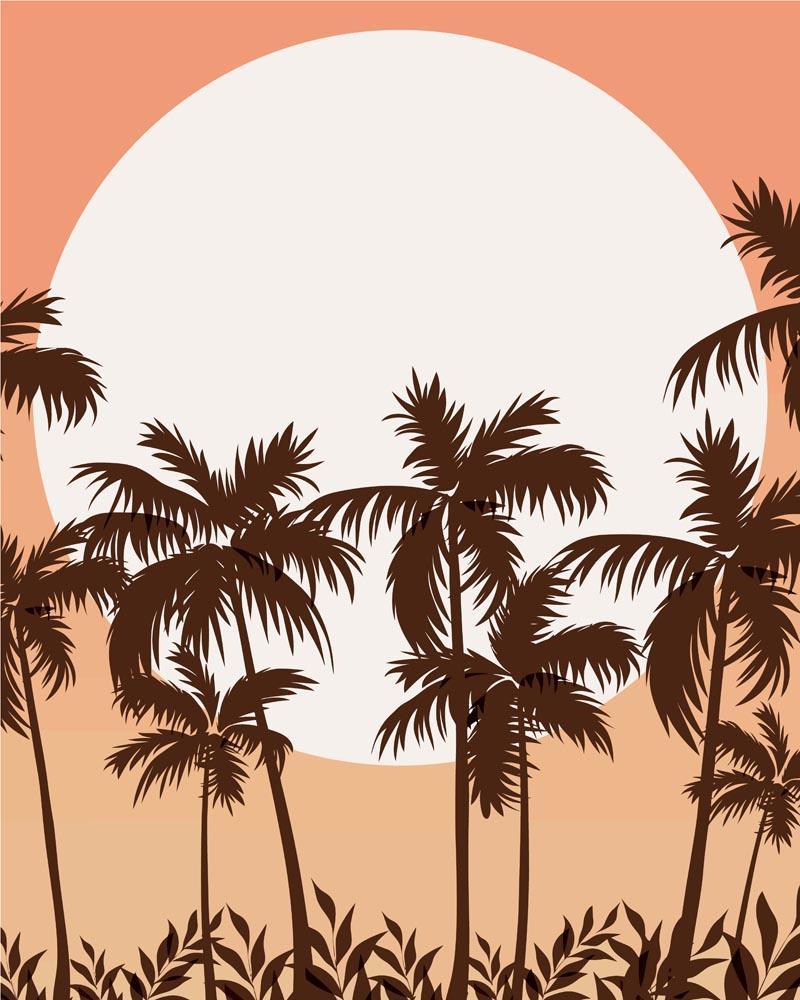 Malen nach Zahlen - Landschaft Illustration 18, mit Rahmen von DIY - Malen nach Zahlen