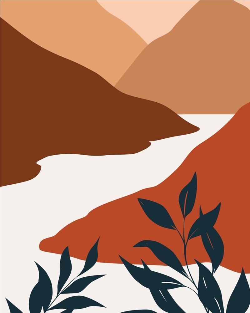 Malen nach Zahlen - Landschaft Illustration 20, mit Rahmen Malen nach Zahlen - Landschaft Illustration 20, mit Rahmen von DIY - Malen nach Zahlen