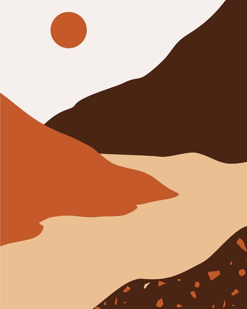 Malen nach Zahlen - Landschaft Illustration 25, ohne Rahmen von DIY - Malen nach Zahlen