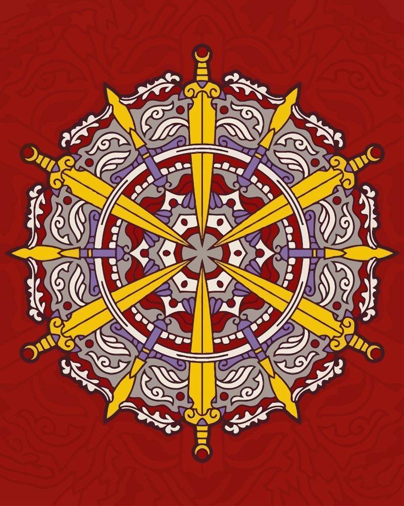 Malen nach Zahlen - Mandala - Römische Farben, ohne Rahmen von DIY - Malen nach Zahlen