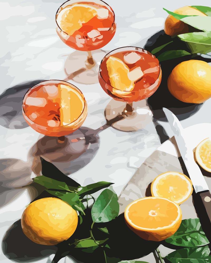 Malen nach Zahlen - Orange Summerdrinks, mit Rahmen Malen nach Zahlen - Orange Summerdrinks, mit Rahmen von DIY - Malen nach Zahlen