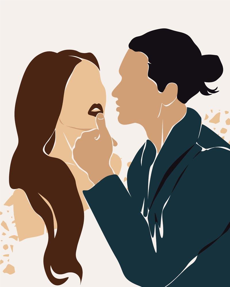 Malen nach Zahlen - People Illustration 16, ohne Rahmen von DIY - Malen nach Zahlen