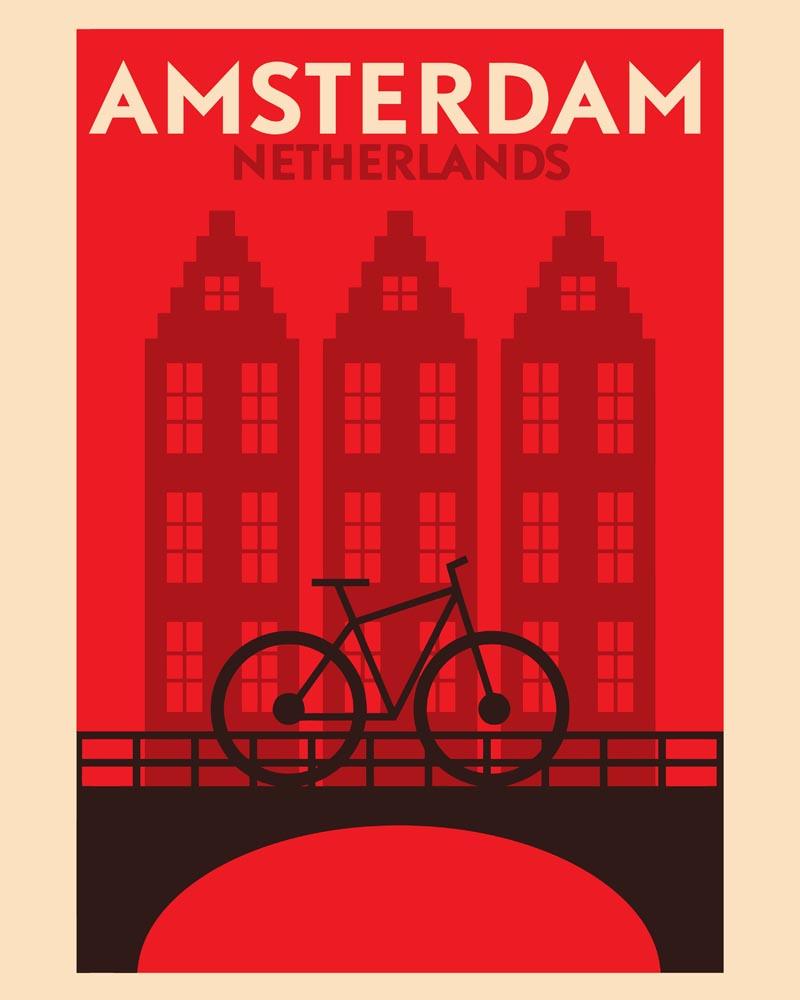 Malen nach Zahlen - Retro - Amsterdam, mit Rahmen Malen nach Zahlen - Retro - Amsterdam, mit Rahmen von DIY - Malen nach Zahlen