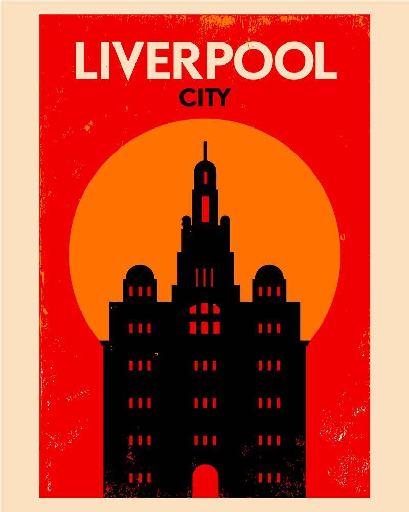 Malen nach Zahlen - Retro - Liverpool, ohne Rahmen von DIY - Malen nach Zahlen
