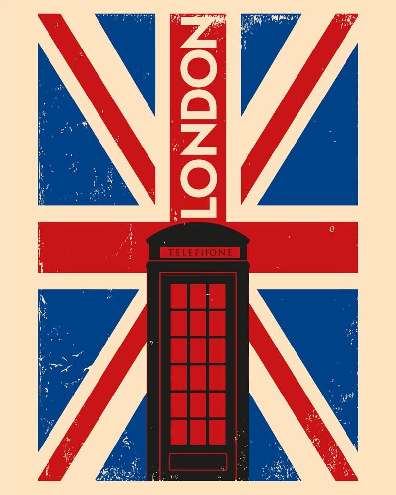 Malen nach Zahlen - Retro - London rote Zelle, ohne Rahmen Malen nach Zahlen - Retro - London rote Zelle, ohne Rahmen von DIY - Malen nach Zahlen