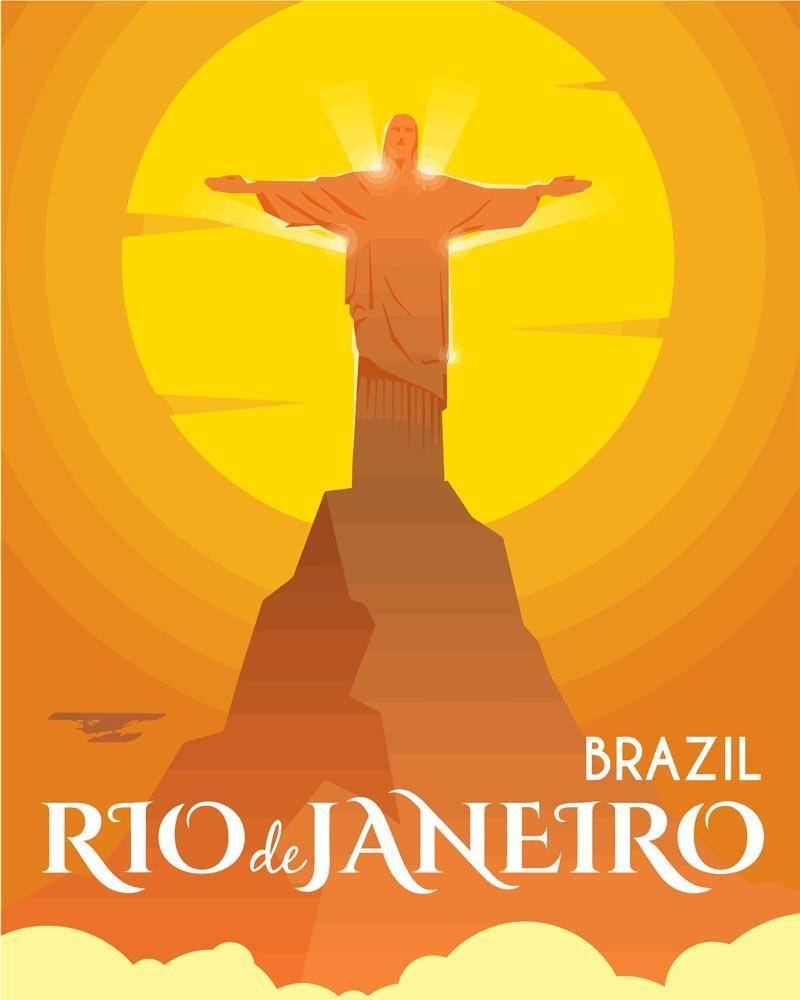 Malen nach Zahlen - Travel - Rio De Janeiro, mit Rahmen von DIY - Malen nach Zahlen