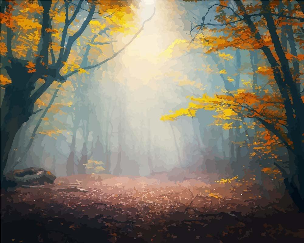 Malen nach Zahlen - Wald im Nebel, ohne Rahmen Malen nach Zahlen - Wald im Nebel, ohne Rahmen von DIY - Malen nach Zahlen