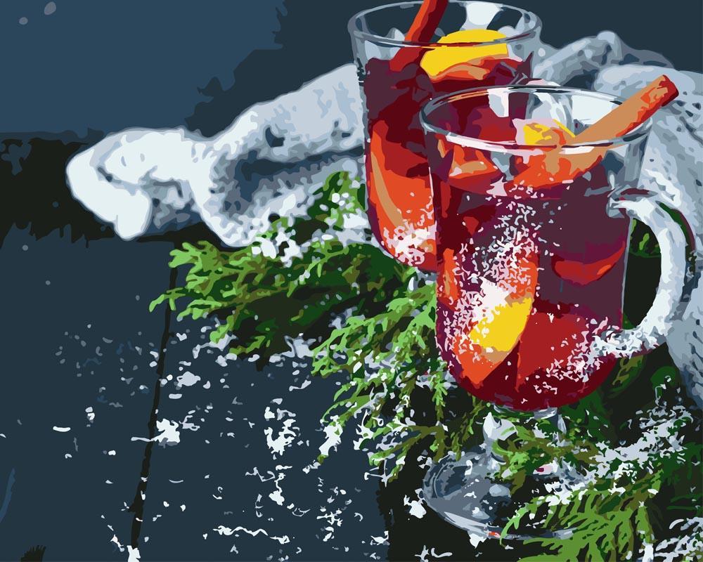 Malen nach Zahlen - Weihnachtsgetränk, mit Rahmen Malen nach Zahlen - Weihnachtsgetränk, mit Rahmen von DIY - Malen nach Zahlen