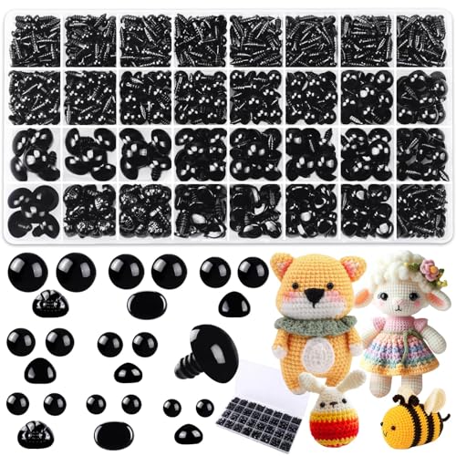 DIYDEC 1100 Stück schwarze Sicherheitsaugen Spielzeug DIYDEC 1100 Stück schwarze Sicherheitsaugen Spielzeug von DIYDEC