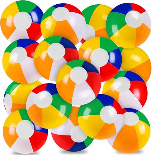 DIYDEC 12 Stück 30cm Strandbälle, Inflatable Beach Ball Bunte Strandball Aufblasbare Regenbogen Strand Spielzeug Ball für Sommer Wasser Pool Schwimmbad Spielzeug DIYDEC 12 Stück 30cm Strandbälle, Inflatable Beach Ball Bunte Strandball Aufblasbare Regenbogen Strand Spielzeug Ball für Sommer Wasser Pool Schwimmbad Spielzeug von DIYDEC