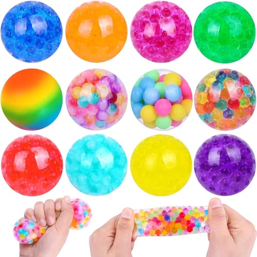 DIYDEC 12 Stück Stress Balll, 5-6cm Squishy Anti Stress Ball Squeeze Traubenbälle Quetschball mit Wasserball für ADHS, Stress, Angst abbauen und Beruhigung DIYDEC 12 Stück Stress Balll, 5-6cm Squishy Anti Stress Ball Squeeze Traubenbälle Quetschball mit Wasserball für ADHS, Stress, Angst abbauen und Beruhigung von DIYDEC