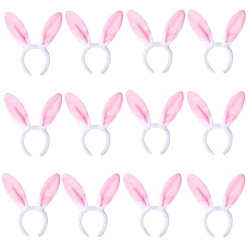 DIYDEC 12 x Hasenohren-Haarband, rosa, niedliches Kaninchen-Haarband, biegbar, bequem, Osterhasenohren für Damen, Kinder, für Ostern, Partygeschenk DIYDEC 12 x Hasenohren-Haarband, rosa, niedliches Kaninchen-Haarband, biegbar, bequem, Osterhasenohren für Damen, Kinder, für Ostern, Partygeschenk von DIYDEC