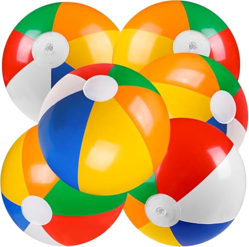 DIYDEC 6 Stück 50cm Strandbälle, Inflatable Beach Ball Bunte Strandball Aufblasbare Regenbogen Strand Spielzeug Ball für Sommer Wasser Pool Schwimmbad Spielzeug DIYDEC 6 Stück 50cm Strandbälle, Inflatable Beach Ball Bunte Strandball Aufblasbare Regenbogen Strand Spielzeug Ball für Sommer Wasser Pool Schwimmbad Spielzeug von DIYDEC