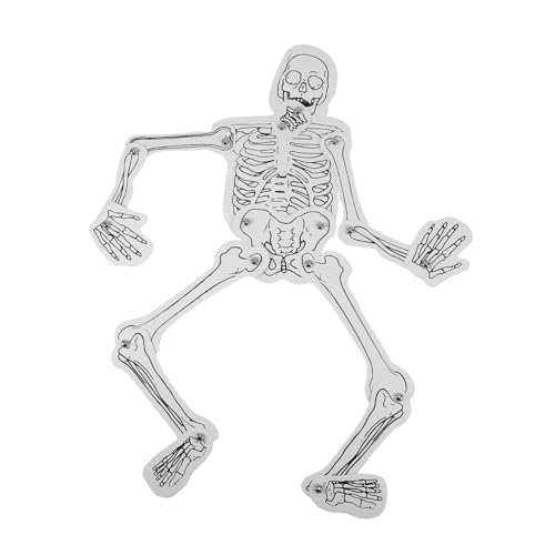 DIYEAH 1 Populärwissenschaft über das menschliche Skelett Skelett-Halloween- Aufkleber Gehirn menschlicher körper menschliches Skelett menschliche Skelette Papier Weiß von DIYEAH