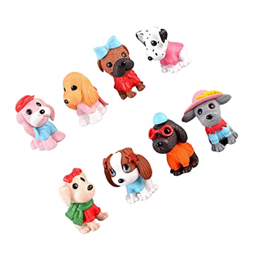 DIYEAH 1 Satz Cartoon Hund Ornamente Dekoration Kuchenschmuck Geburtstagstorte Kuchen Topper Figur Geburtstagstorte Ornament Kuchen Harz 8 Stück von DIYEAH