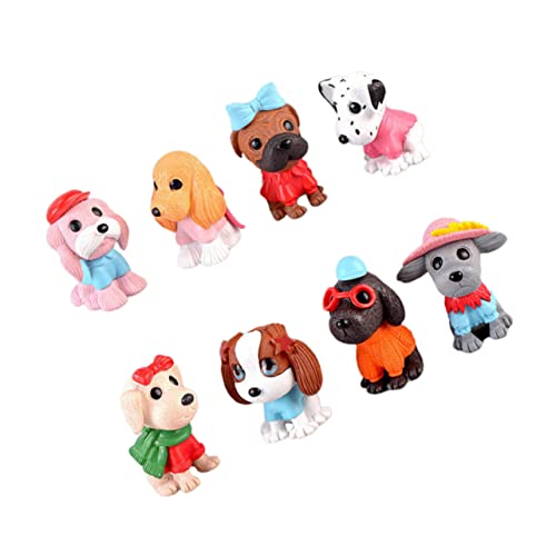 DIYEAH 1 Satz Cartoon-hund-ornamente Dekoration Geburtstagstorte Kuchenschmuck Kuchenverzierung Geburtstagstorte Origination Harz 8 Stück von DIYEAH