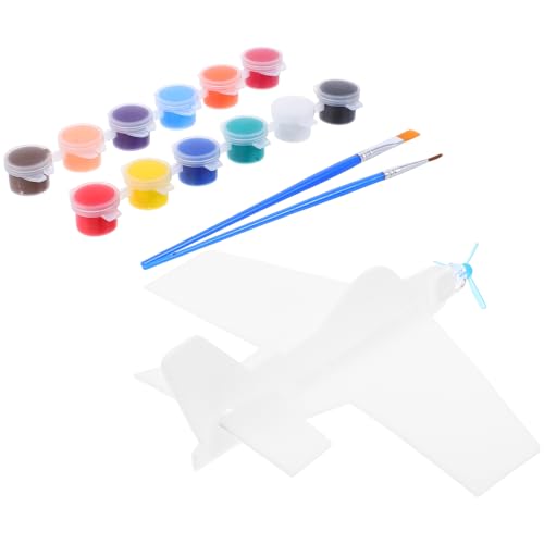 DIYEAH 1 Satz DIY Weißer Schaumstoffflugzeug Bausatz Leere Flugzeuge mit Farben und Pinseln Fördert Kreativität und Motorik für Bastelprojekte und Familienaktivitäten DIYEAH 1 Satz DIY Weißer Schaumstoffflugzeug Bausatz Leere Flugzeuge mit Farben und Pinseln Fördert Kreativität und Motorik für Bastelprojekte und Familienaktivitäten von DIYEAH