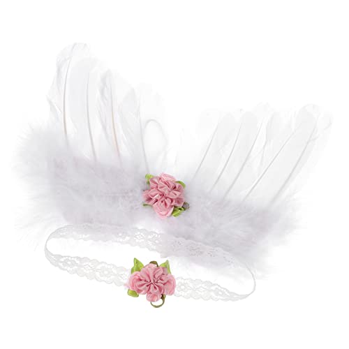 DIYEAH 1 Satz Engel Flügel Kopfschmuck für Kleine Weiße Federflügel Haarreif für Fotoshootings Karneval Halloween von DIYEAH