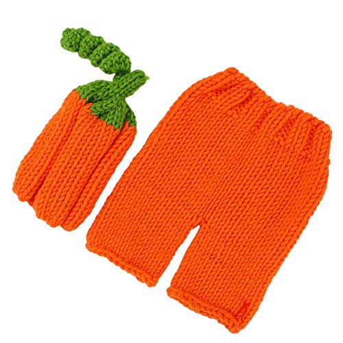 DIYEAH 1 Satz Neugeborenen Fotografie Kostüm Set Handgemachte Häkeln Requisiten für Babyfotos Halloween Outfit für Neugeborene Orange DIYEAH 1 Satz Neugeborenen Fotografie Kostüm Set Handgemachte Häkeln Requisiten für Babyfotos Halloween Outfit für Neugeborene Orange von DIYEAH