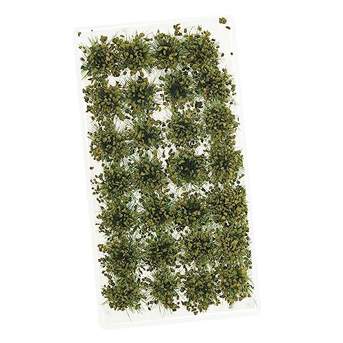 DIYEAH 1 Schachtel Simulationsmodell Kleiner Lattenzaun für den Garten Gartenumrandung Grenze mikrolandschaft Modellbau Material künstliche Ministräucher Miniatur- -Cluster Harz Khaki von DIYEAH