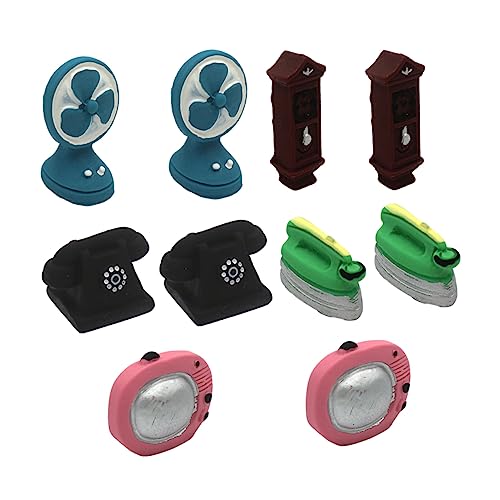 DIYEAH 10 Stück Haushaltsgeräte Modell Ornamente Miniaturmöbel Winzige Möbel Retro Dekoration Mini DIY DIY Möbeldekor Rollenspiel Kleine Möbeldekor Kinderspielzeug von DIYEAH