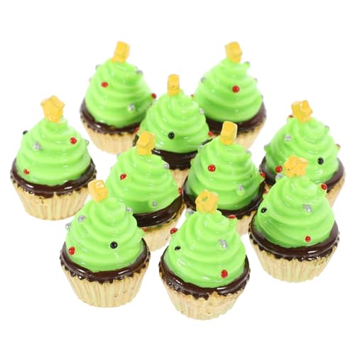 DIYEAH 10 Stück Teiliges Realistische Verschleißfeste Cupcake Deko Niedliche Detailgetreue Kuchenmodelle für Fotografie Heimdeko und Festtagsdekoration Langlebige Simulation von DIYEAH