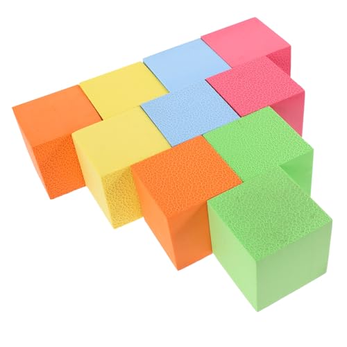 DIYEAH 10 Stücke Schaum Geometrie Spielzeug 3D Geometrische Schaum Formen Für Kinder Bunte Schaum Blöcke Für Lernen Spielen von DIYEAH