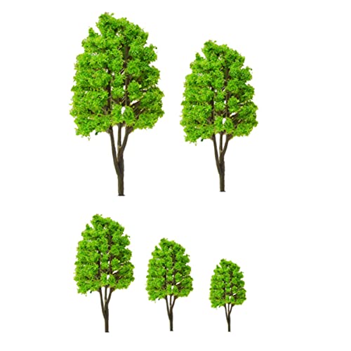 DIYEAH 10St Kleine Baum Modelle Modellmaterial Bauen Mini- künstliches Moos Simulation mikrolandschaft modellbäume lebendiger Kleiner Baumschmuck Sandtisch-Szenendekor Plastik Green von DIYEAH