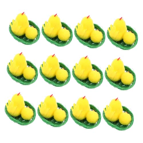 DIYEAH 12 Teiliges Plüsch Hühner Set Miniatur Kükenfiguren Hühnerfigur Deko Küken Stofftier Huhn Mini Plüschtiere Ostern Kuscheltiere Kükenspielzeug Fake Chicken Gelb DIYEAH 12 Teiliges Plüsch Hühner Set Miniatur Kükenfiguren Hühnerfigur Deko Küken Stofftier Huhn Mini Plüschtiere Ostern Kuscheltiere Kükenspielzeug Fake Chicken Gelb von DIYEAH