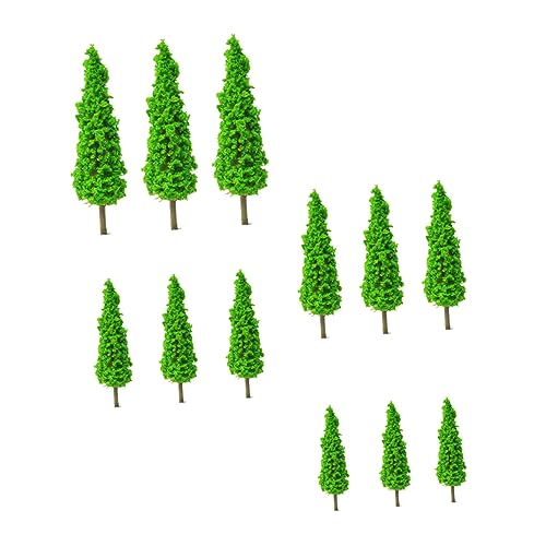 12st Simulation Grüner Baum Miniatur-pflanztöpfe Bonsai Landschaftsbaum Haushaltsdekoration Desktop-Mini-Baum Kunstpflanzen Klein Bäume Plastik Dreidimensional Modell Liefert Kind von DIYEAH