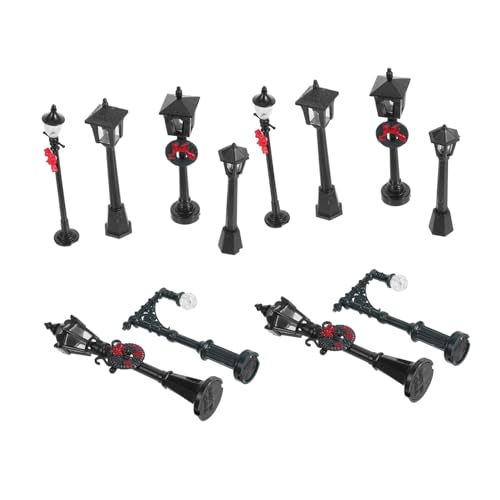 DIYEAH Puppenhaus 12pcs Miniatur Straße Lampen Spielzeug Zug Decor Gemischte Stile Für Modell Sets von DIYEAH